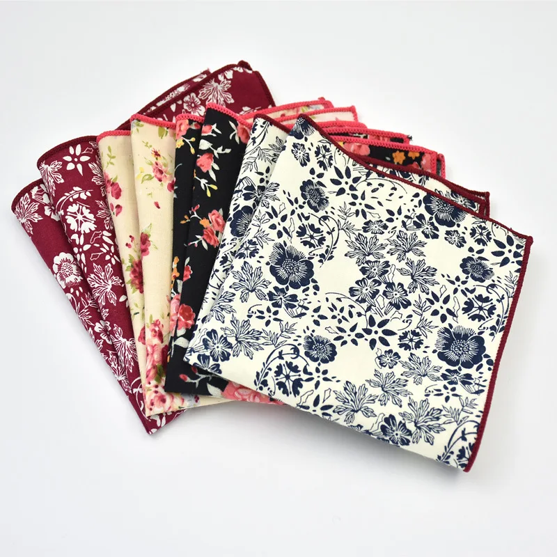 

100% Cotton Floral Color Male Female Handkerchief Men Women's