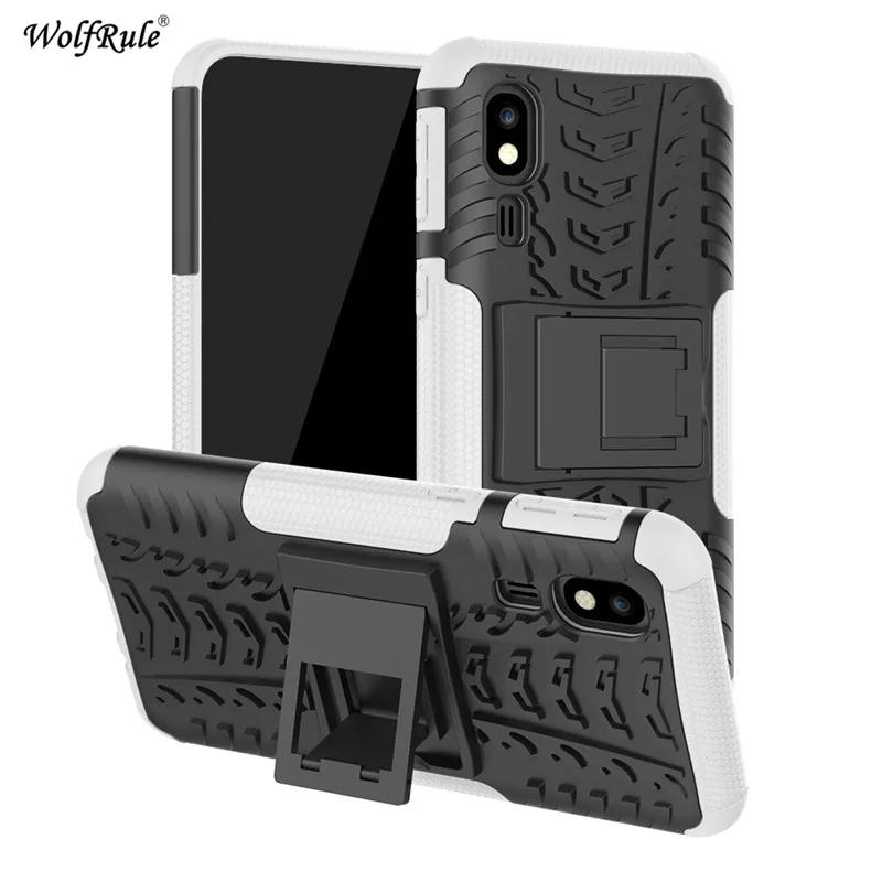 For Case For Samsung A2 Core Cover Dual Layer Armor Silicone Back Case For Samsung A2 Core Phone Holder Stand Shell SM-A260F
