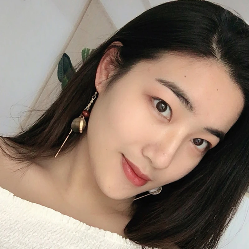 NIELSEN New Women's Long Party Earring Jewelery Natural Sea Butterfly Shell Ear Cuff Logs Earrings Geometric Ohrringe | Украшения и