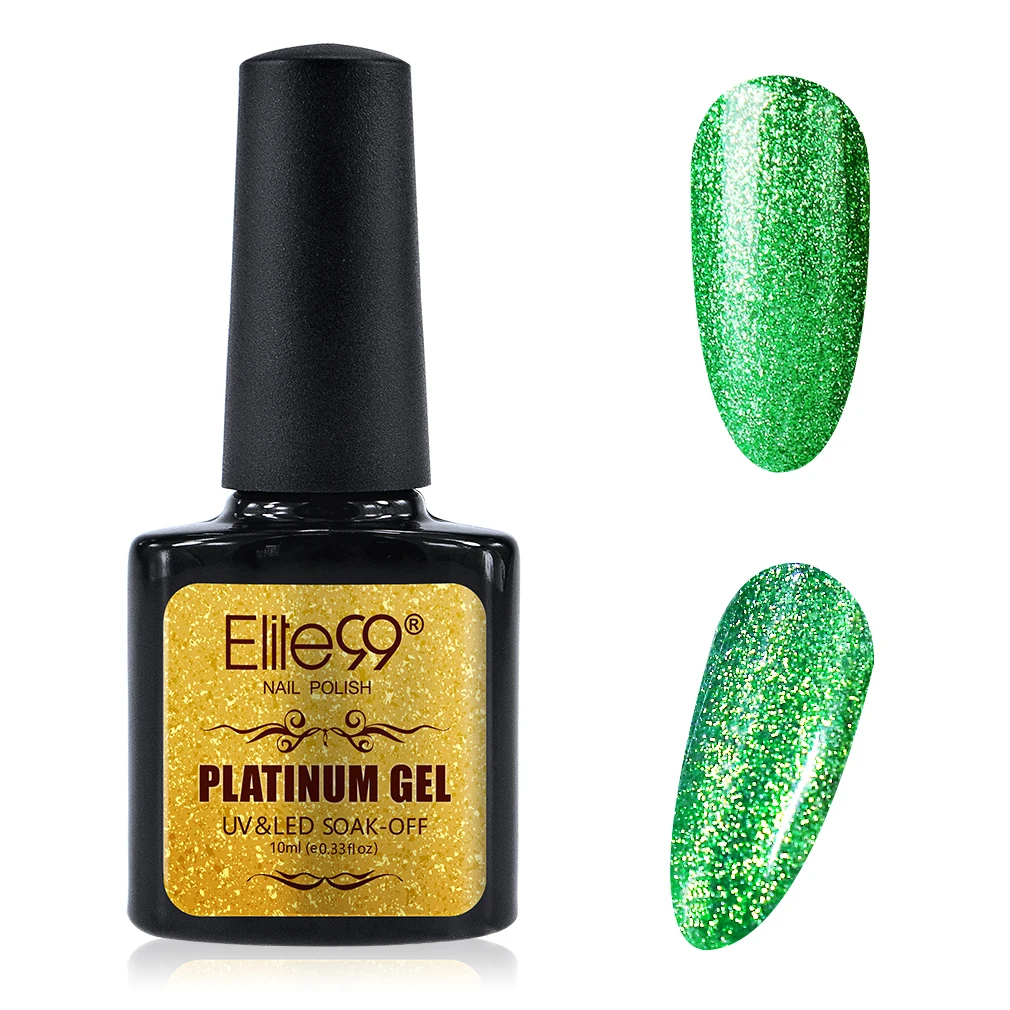 Elite99 все 34 Цвета Платиновый УФ гель сияющий Гель лак для ногтей Длительное