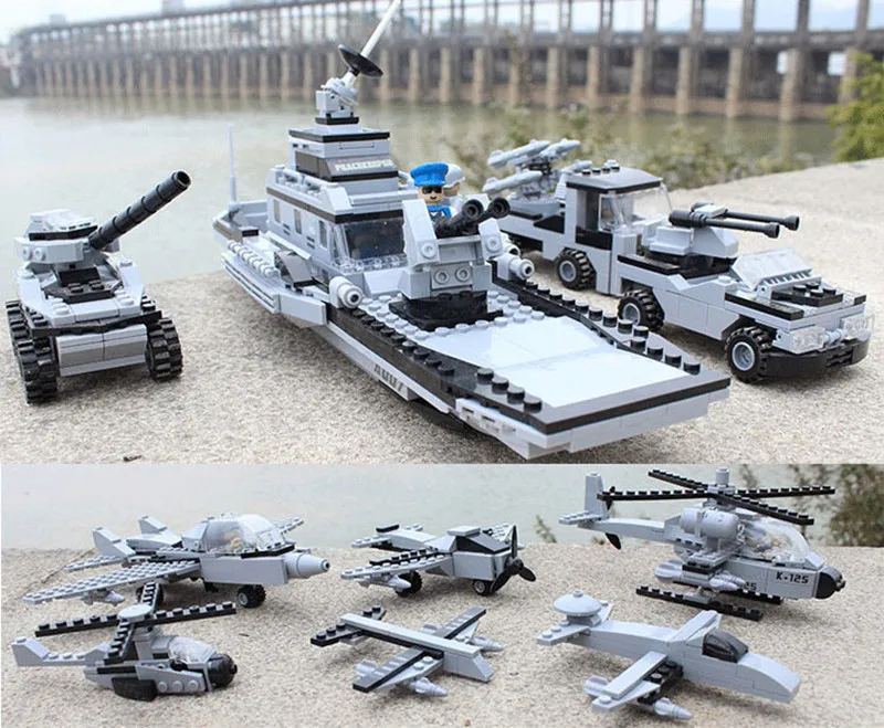 732 шт. Legoings 8 в 1 может построить 25 моделей военный корабль DIY модель строительные