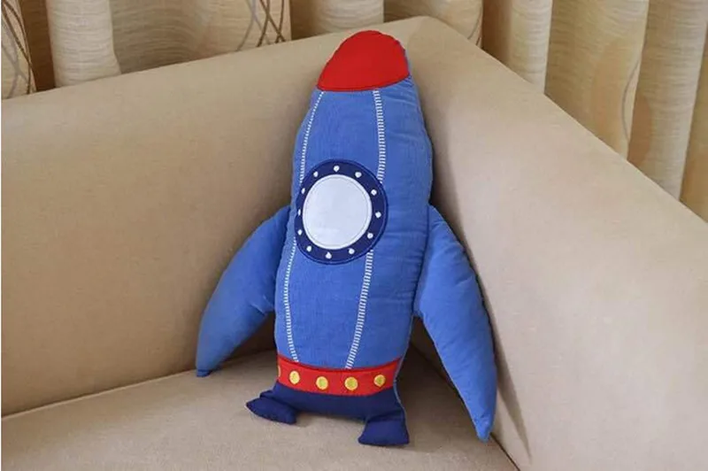 Хлопковая тканевая Подушка ракеты самолет Автомобильная подушка между образцом