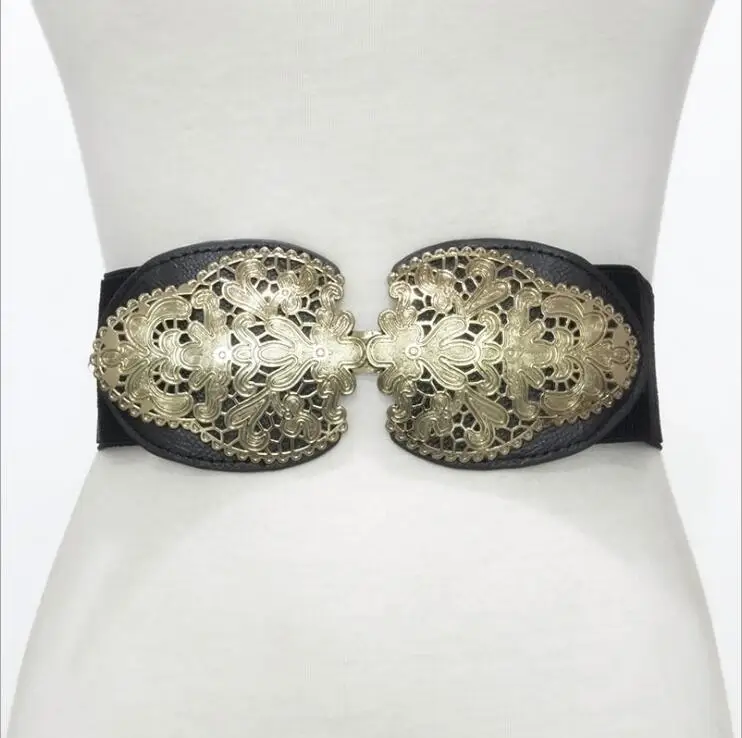 

Women's runway fashion vintage elastic Cummerbunds female Dress Corsets Waistband Belts decoration wide belt R1441