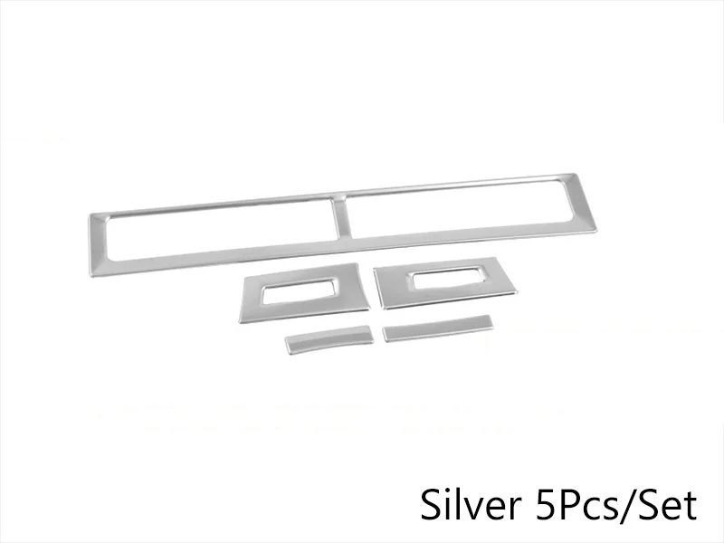 Silver 5Pcs Автомобильная центральная консоль Кондиционер Вентиляционный Выход рамка Крышка отделка наклейки Стайлинг 5 шт./компл. для Toyota Avalon - Название цвета: Silver 5Pcs