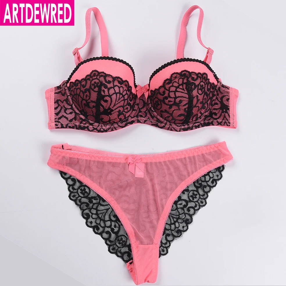 [Retail &amp Wholesale] VS New 2017 Sexy Bra Set Push Up Lace Deep V ABC Cup Women's Underwear Sets Lingerie For Girls|bra set|bra set vsvs bra |