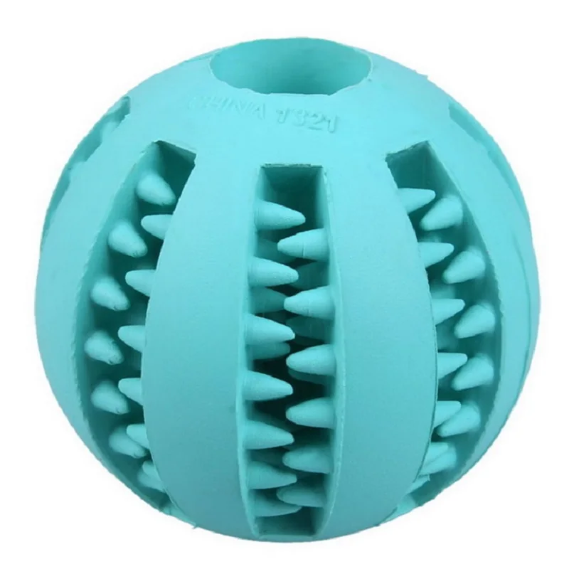 Sky Blue Rubber Ball Pet Cat интерактивная игра резиновый шарик-игрушка для питомцев кошка котенок эластичный шар жевательные игрушки для домашних животных кошка сизаль мяч чистка зубов обучающая игрушка - Цвет: Sky Blue Rubber Ball