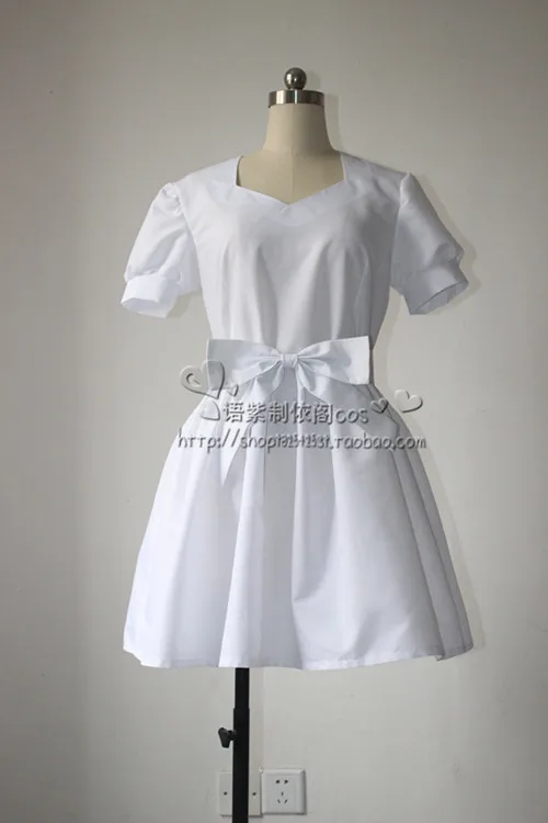 

Sword Art Online Yui White Uniforms Cosplay Costume Lolita Casual Summer Dress Free Shipping