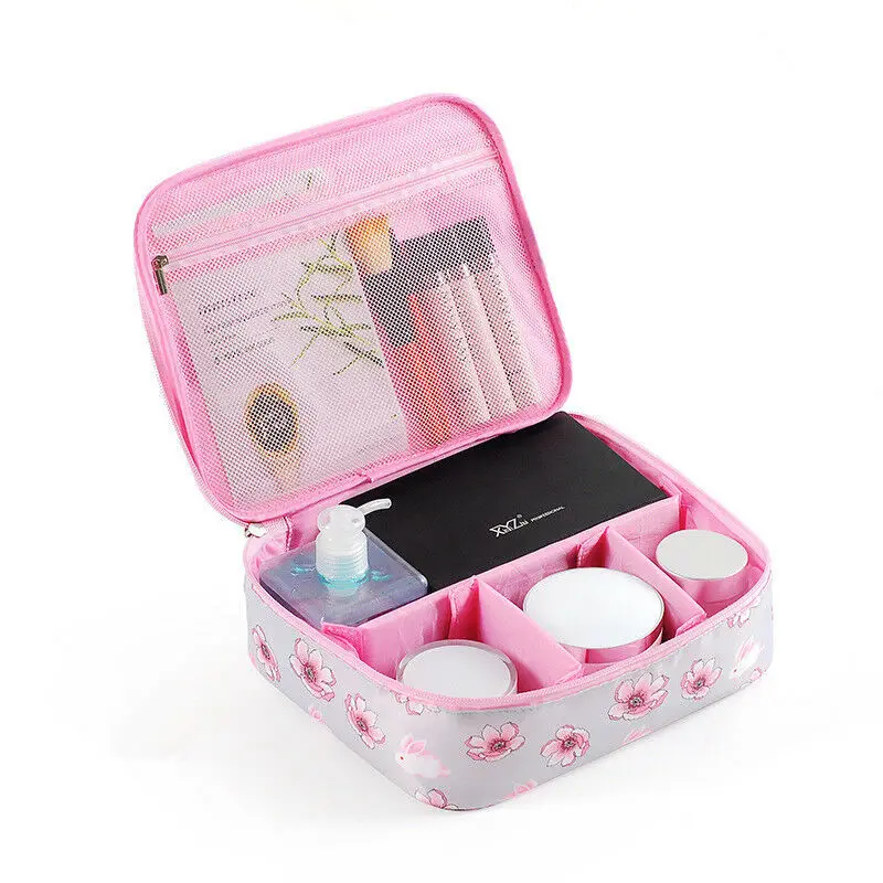 B Pink Sakura Многофункциональная большая сумка Mak Up, косметический чехол, косметичка для хранения ногтей, косметичка - Цвет: B Pink Sakura