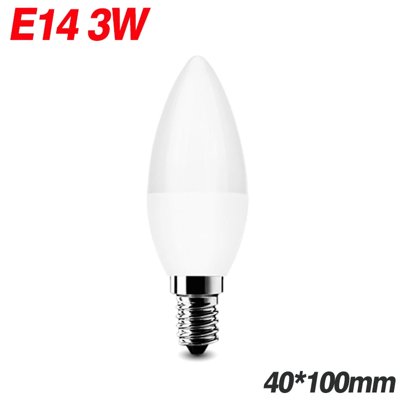 E14 3W 220V KARWEN Ampoule светодиодный светильник E27 E14 3 Вт 5 Вт 7 Вт 9 Вт 12 Вт 15 Вт 18 Вт Smart IC светодиодный светильник Холодный белый лампада Bombilla лампа - Испускаемый цвет: E14 3W 220V
