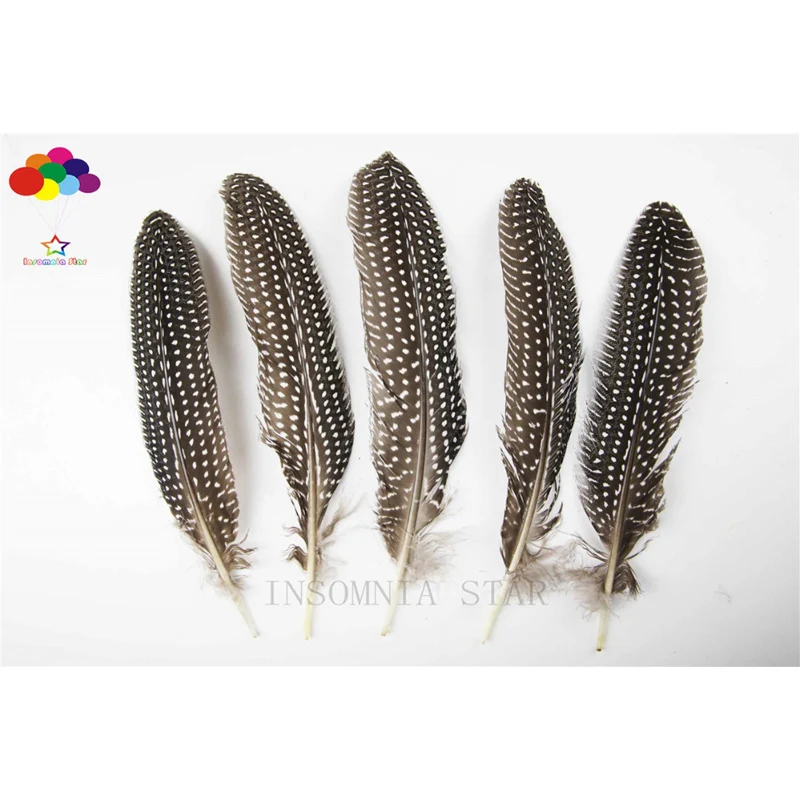 

wholesale beautiful Premium Diy 10- 100PCS natural white dot Pheasant Tail Feathers 8-10 inch/20-25 cm carnival costume headress