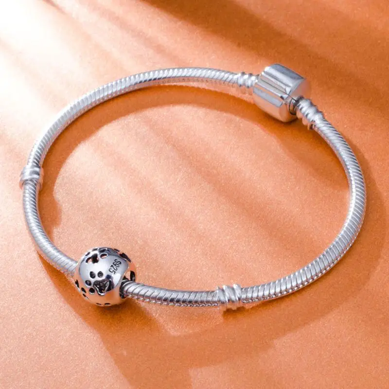 Choruslove оригинальные подлинные 925 стерлингового серебра Pet Paw Подвески Бусины