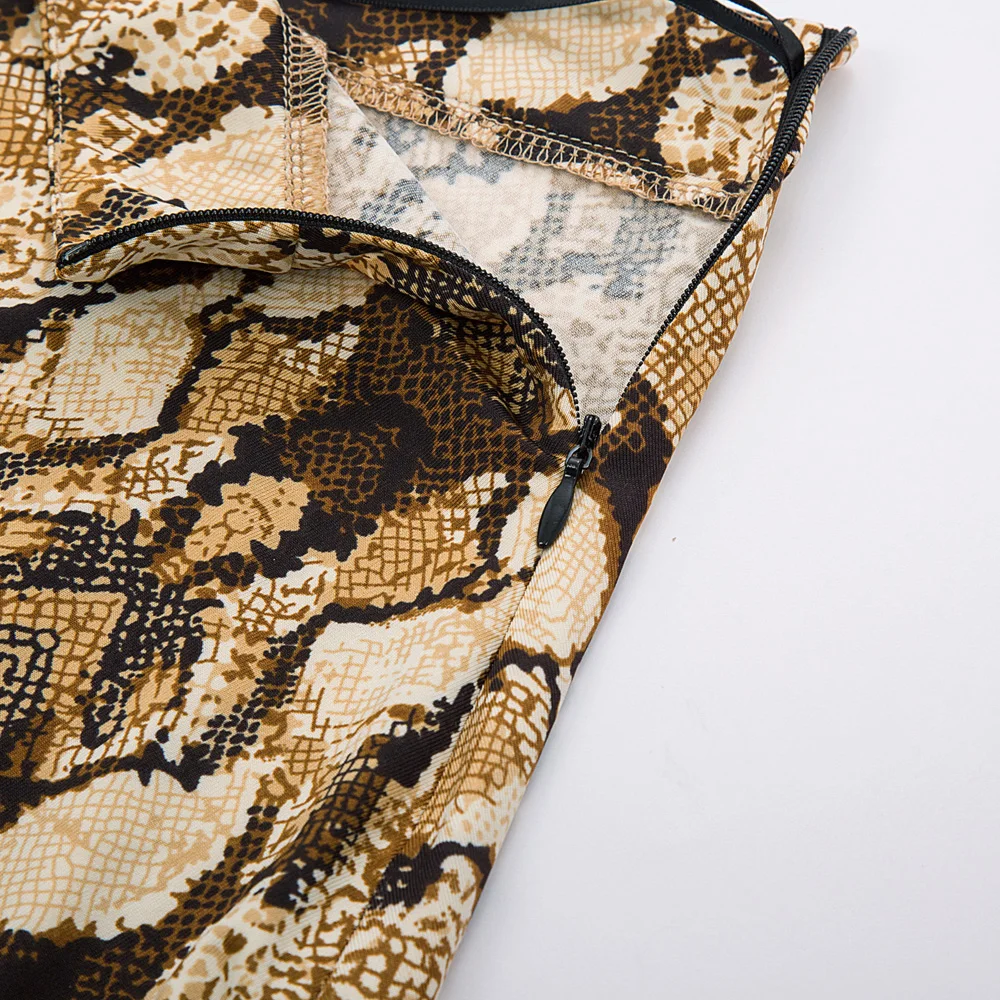 Женские юбки со змеиным леопардовым принтом трапециевидная юбка с высокой