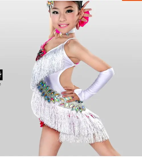 Платье для латинских танцев платье девочек с алмазным рисунком|latin dance dress|dance