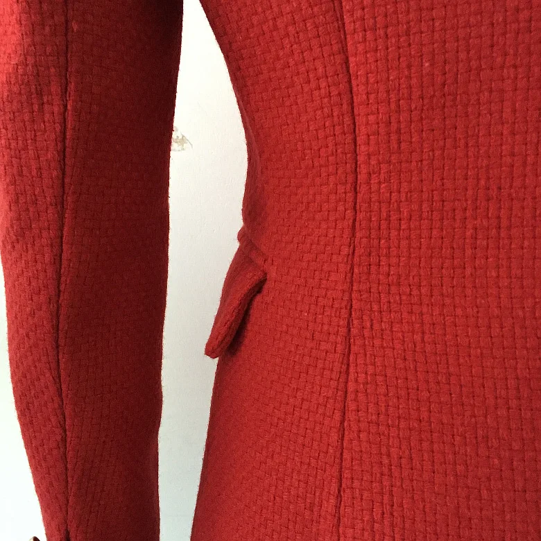 Высочайшее качество Woemn Зимняя шерстяная одежда из кашемира с длинным рукавом и тонкие пальто мода для подиума Офисные женские туфли Для женщин комплект