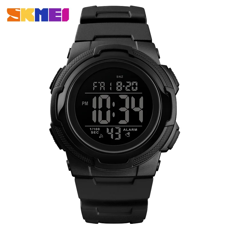 black Black watch SKMEI, цифровые спортивные часы, топ класса люкс, брендовые армейские военные водонепроницаемые часы, мужские электронные часы, Relogio Masculino 1423 - Цвет: black Black watch