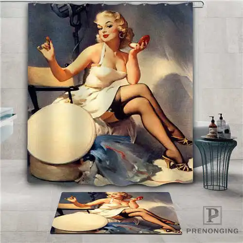 Индивидуальный pin up girl (7) водонепроницаемый занавеска для душа коврик дома ванной