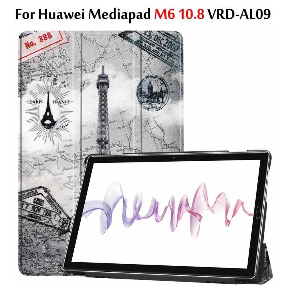 

Folio cover case For Huawei Mediapad M6 10.8 Case 2019 / M6 Pro 10.8 VRD-AL09 ultra slim funda cover case
