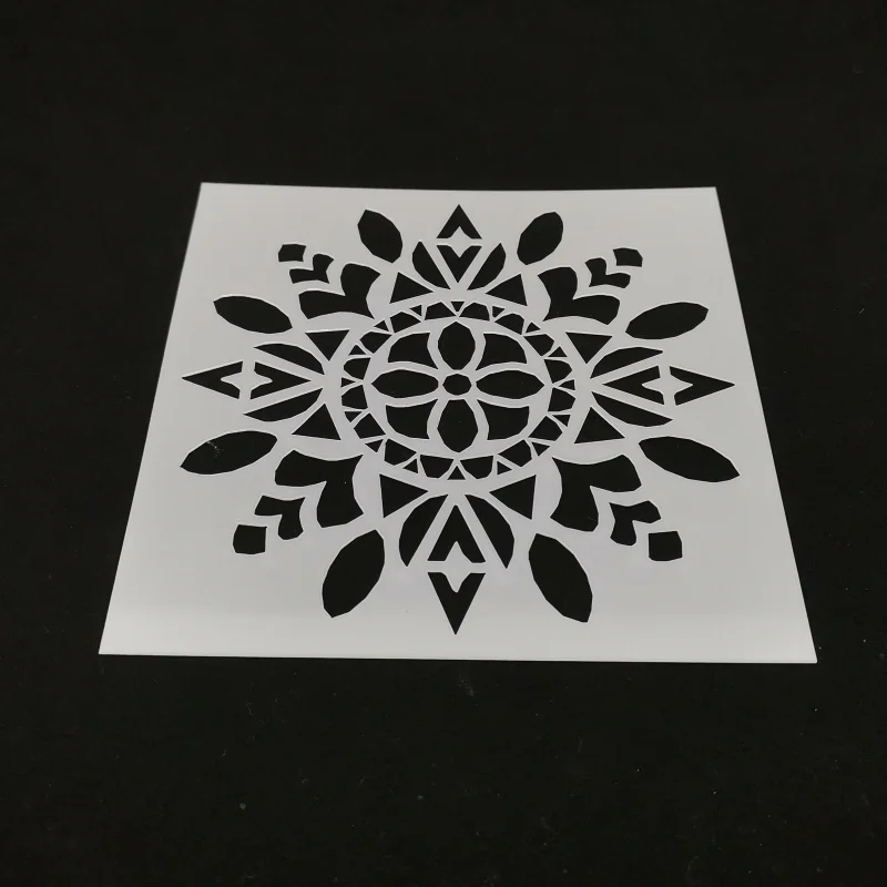 13*13 Flower pvc Layering Stencils for Diy scrapbook coloring painting stencil home decor diy etc. Product image | Канцтовары для