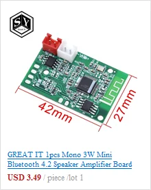 Bluetooth 4,2 TDA2030 15 Вт+ 15 Вт двухканальный усилитель доска модуль 10В-30В с радиатор автомобиля для USB Динамик, Портативный Динамик
