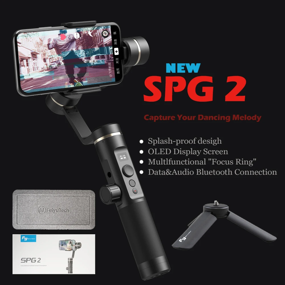 FeiyuTech New SPG2 3-Axis Handheld Stabilizer Gimbal for Smartphone iphone X 8 7 OPPO Samsung Note ViVO Mobile phones | Электроника