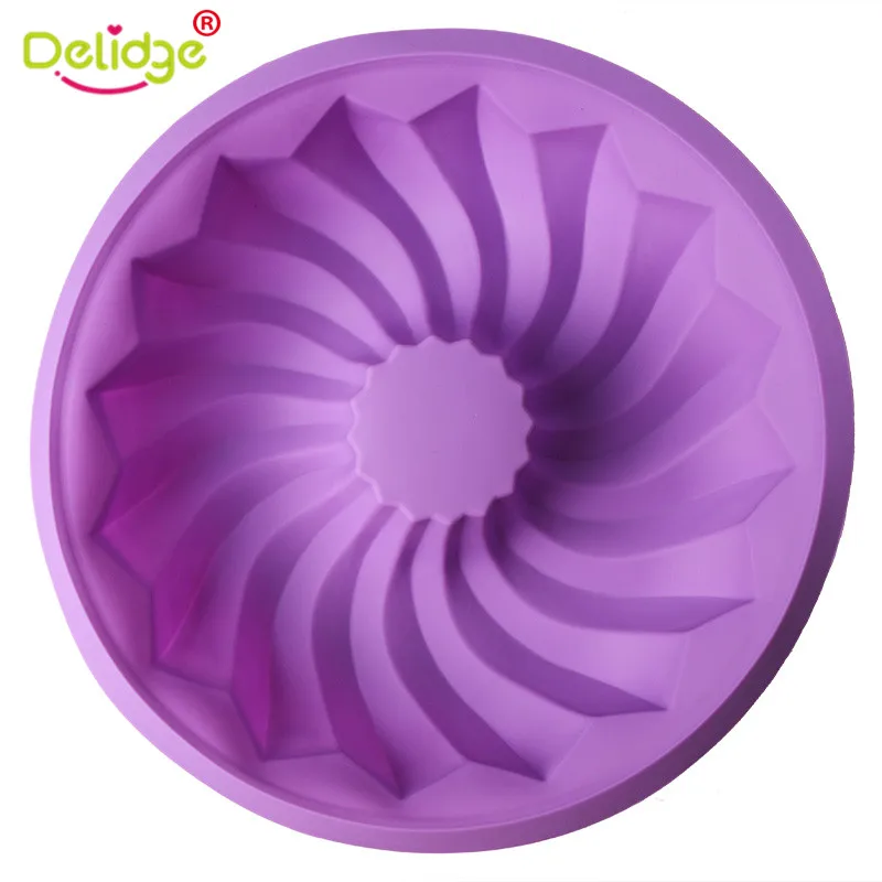 Delidge 1 шт. большой циклонный торт 3D силиконовая форма для помадки шоколада мыла