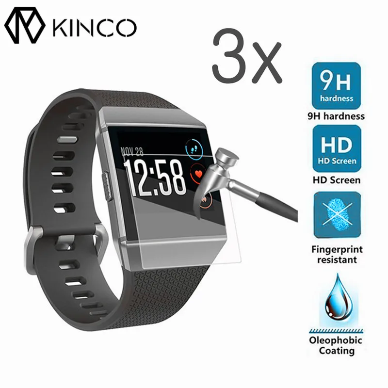 KINCO 3x для Fitbit Ionic Smartwatch защита экрана Водонепроницаемая защитная пленка
