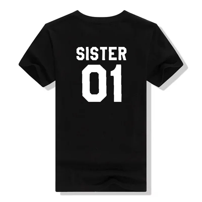 Женская футболка с коротким рукавом LUSLOS Sister 01 белая и черная супермягкая