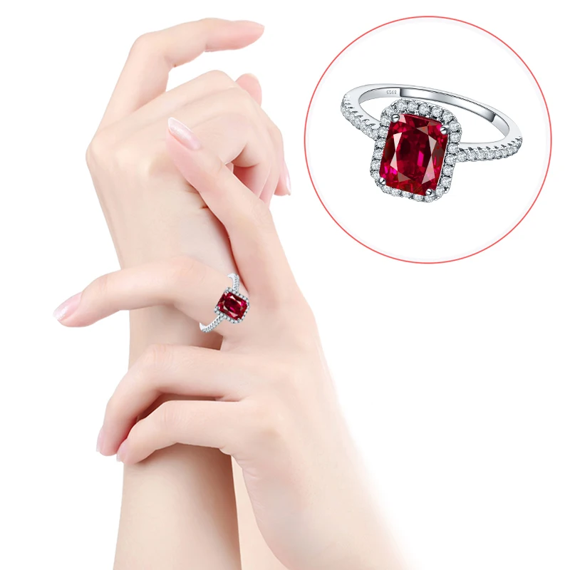 J.C ювелирные украшения 2.45ct рубин и изумруд белый топаз для женщин/мужчин нежное