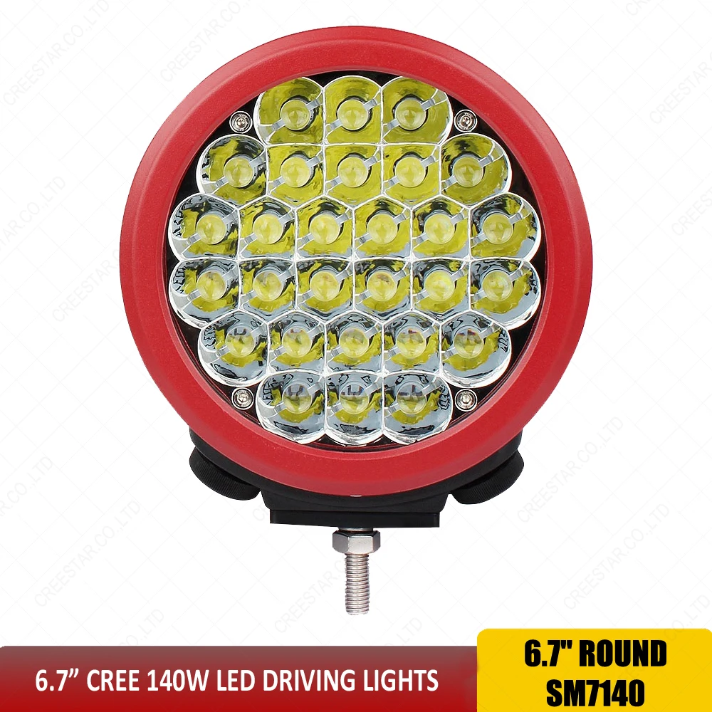 GDCREESTAR 140 Вт светодиодные внедорожные огни 12 В 24 в 7 &quotLED дальнего света супер яркий