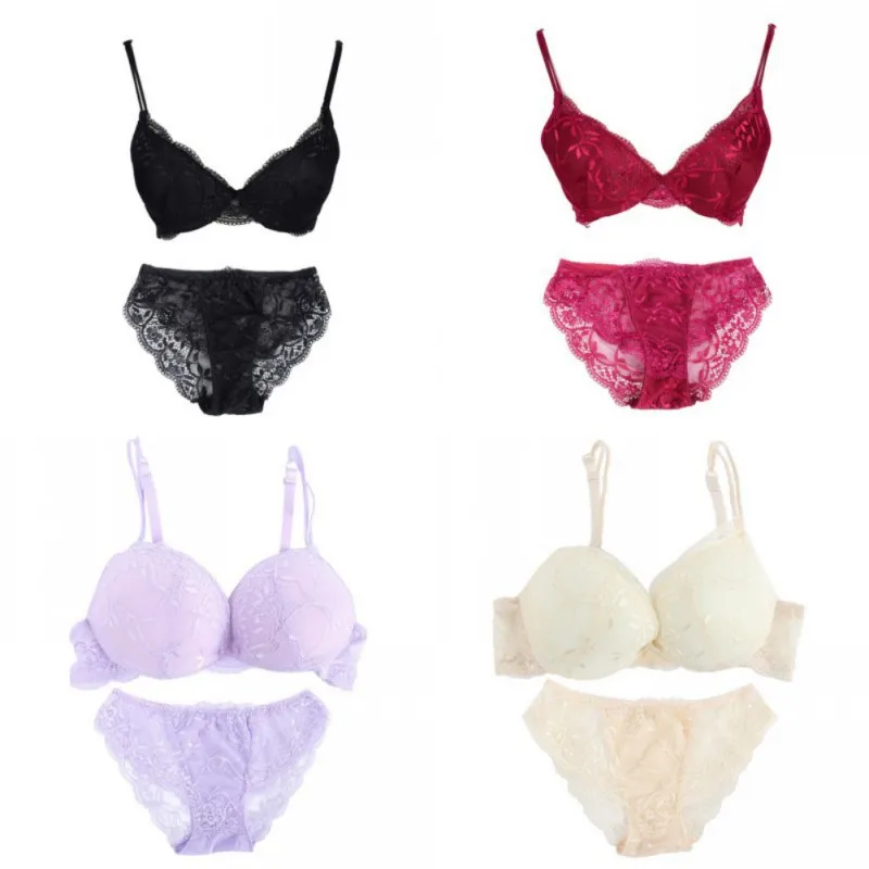 Комплект женского нижнего белья из атласного кружева и трусиков|ladies bra set|bra