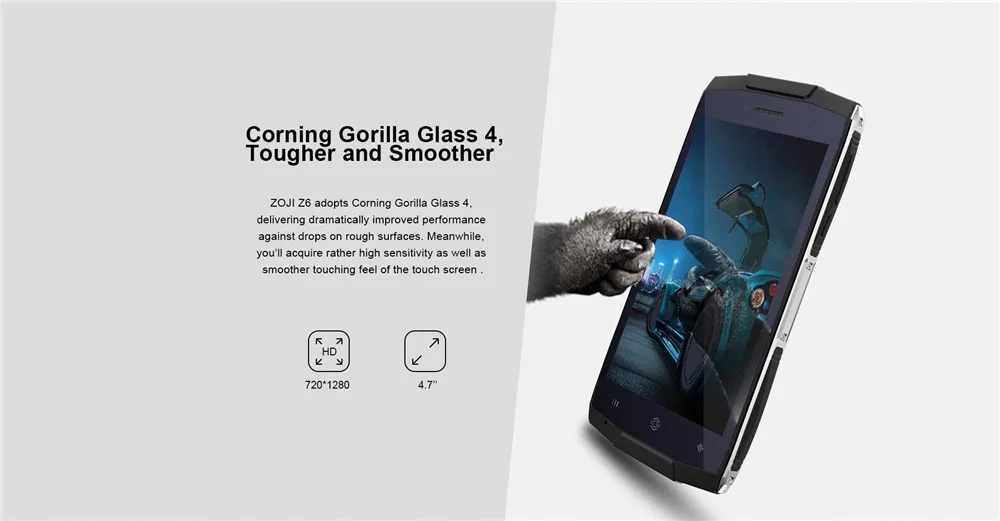 HOMTOM ZOJI Z6 смартфон IP68 Водонепроницаемый MTK6580 четырехъядерный Android 6,0 мобильный телефон 4,7 дюймов экран 1 Гб ram 8 Гб rom мобильный телефон