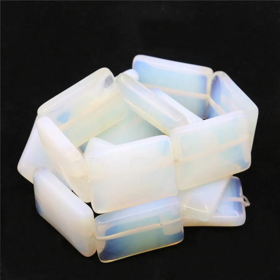 Rectangle 18X25mm Abacas Торсионные овальные квадратные капли воды лунный камень аксессуары поделки DIY свободные бусины граненый камень Новые Девушки ювелирных изделий дизайн - Цвет: Rectangle 18X25mm