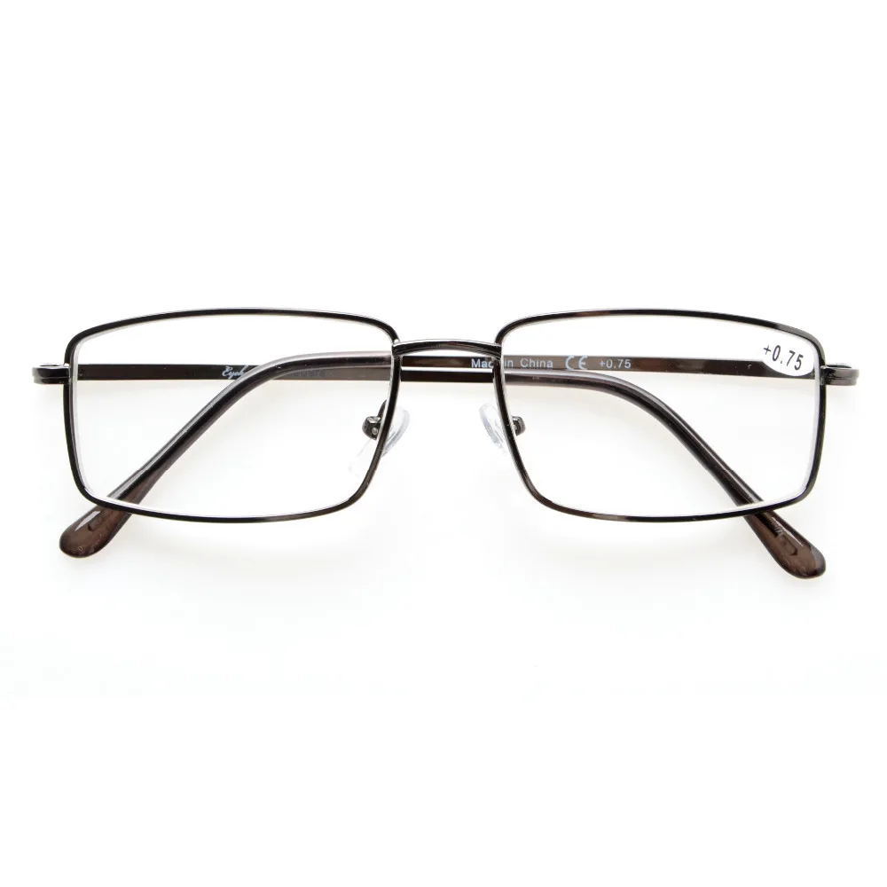 R15023 Eyekepper для чтения прямоугольной пружинная дужка большие металлические очки + 0