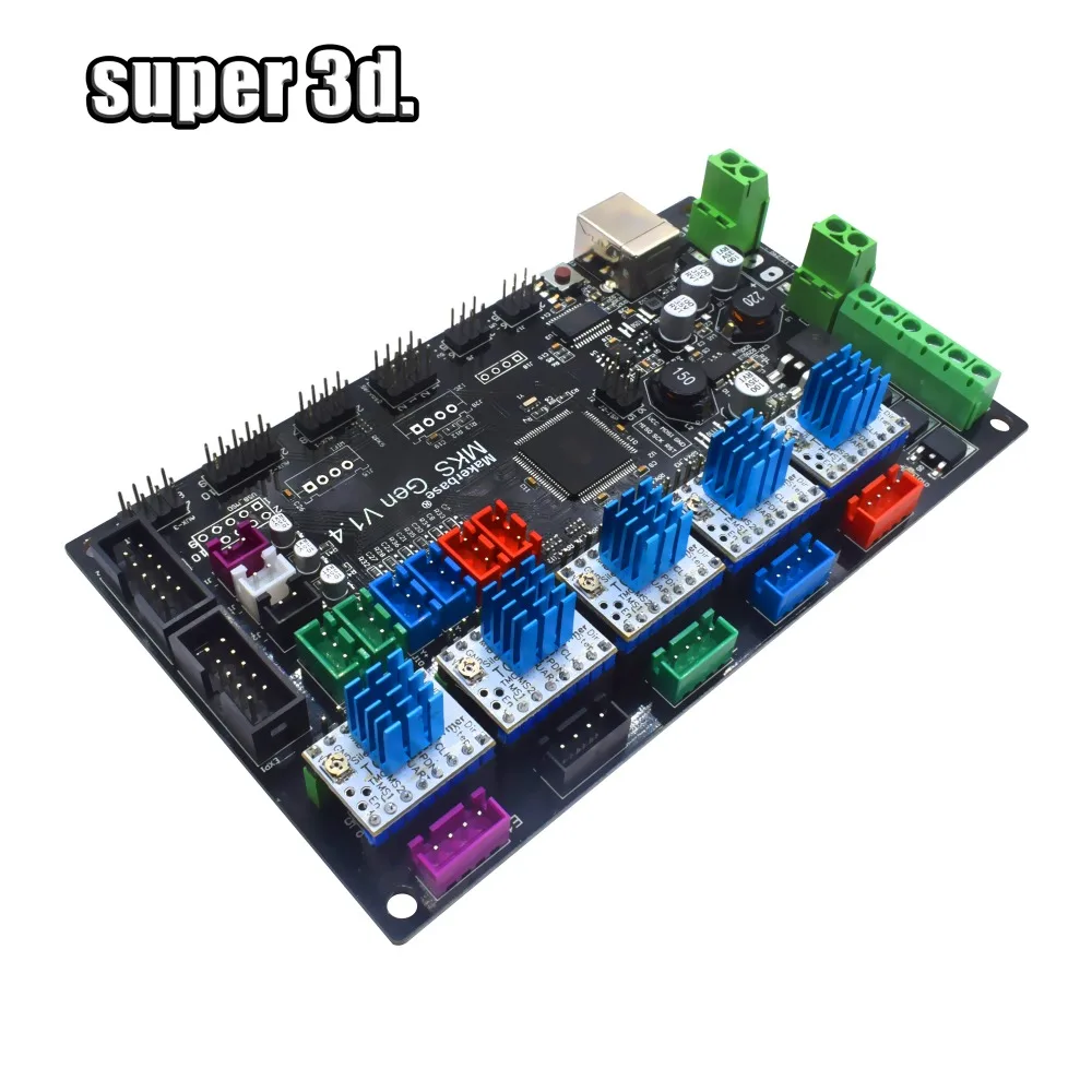 Детали для 3d принтера MKS Gen V1.4 плата управления Mega 2560 R3 Материнская плата RepRap Ramps1.4 с 5 приводом A4988 для DIY 3d принтера