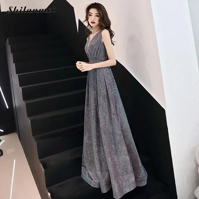 Fashion High Waist Sleeveless Women Long Dress 2019Summer Sexy V Neck Floor-Length Evening Party Female Backless maxi Robe | Женская