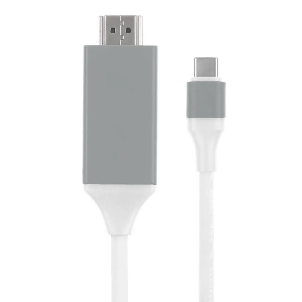 Grey White Тип C HDMI кабель для ТВ проектора HD ТВ видео адаптер конвертер для Macbook ASUS компьютер samsung Note10 HUAWEI P30 Android телефон - Цвет: Grey White