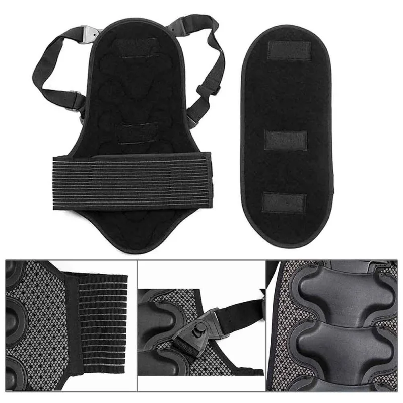 Новый Съемный лыжный спортивный жилет на заднюю часть защитный Лыжный черный