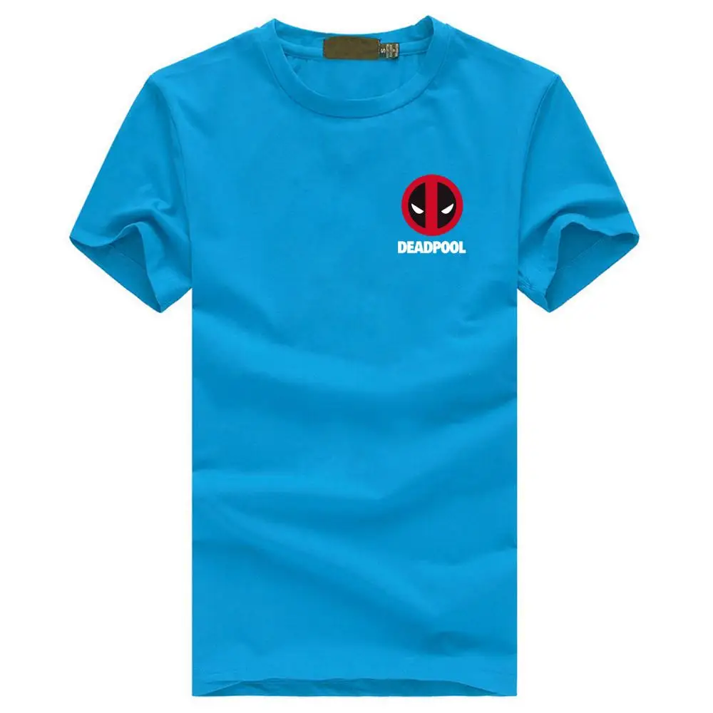 2017 новая мода повседневная топы бренд дэдпул уличная коротким рукавом футболки