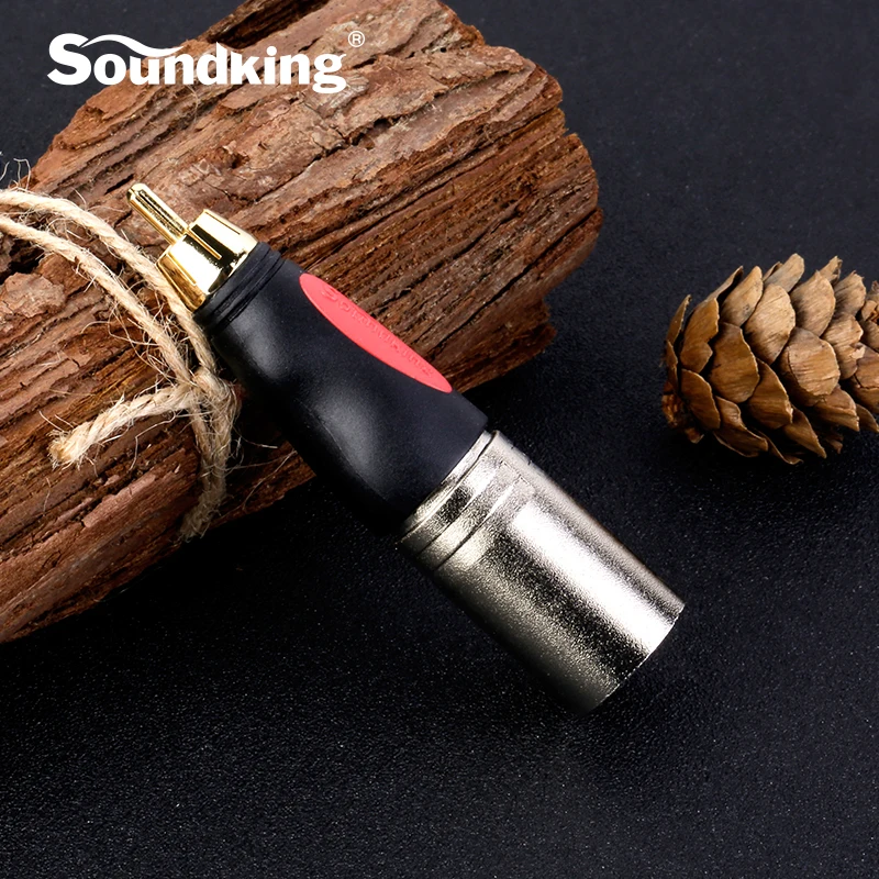 Soundking XLR штекер RCA Мужской Разъем никелевый позолоченный костюм для аудио
