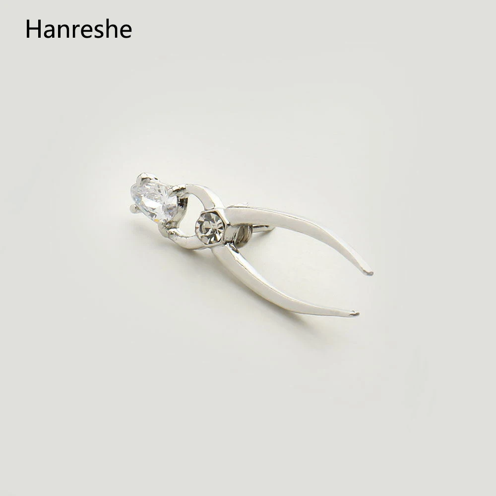 HANRESHE Золотая булавка для щипцов брошь стоматолога ювелирное изделие медицинский