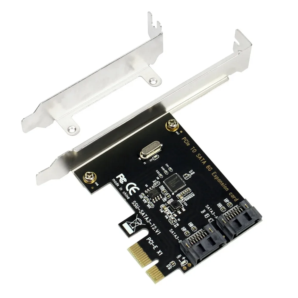 XT-XINTE PCIe PCI Express SATA 3,0 2-Порты и разъёмы SATA III 6 г расширения адаптер карты PCIE Карты Контроллера