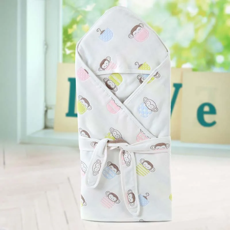 Хлопковое детское мягкое одеяло для сна с гидрофильной марлей, Bebe, обертывание, пеленка для новорожденных, 90x90 см
