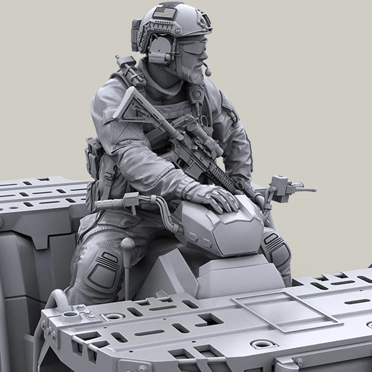 1/35 США спецназ современный вездеход с Mk18 не включает автомобиль полимерную
