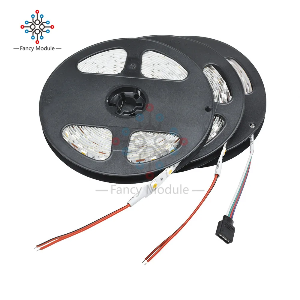 Светодиодная лента SMD5050 уличная Водонепроницаемая монохромная led полоска 12 В 5 м в
