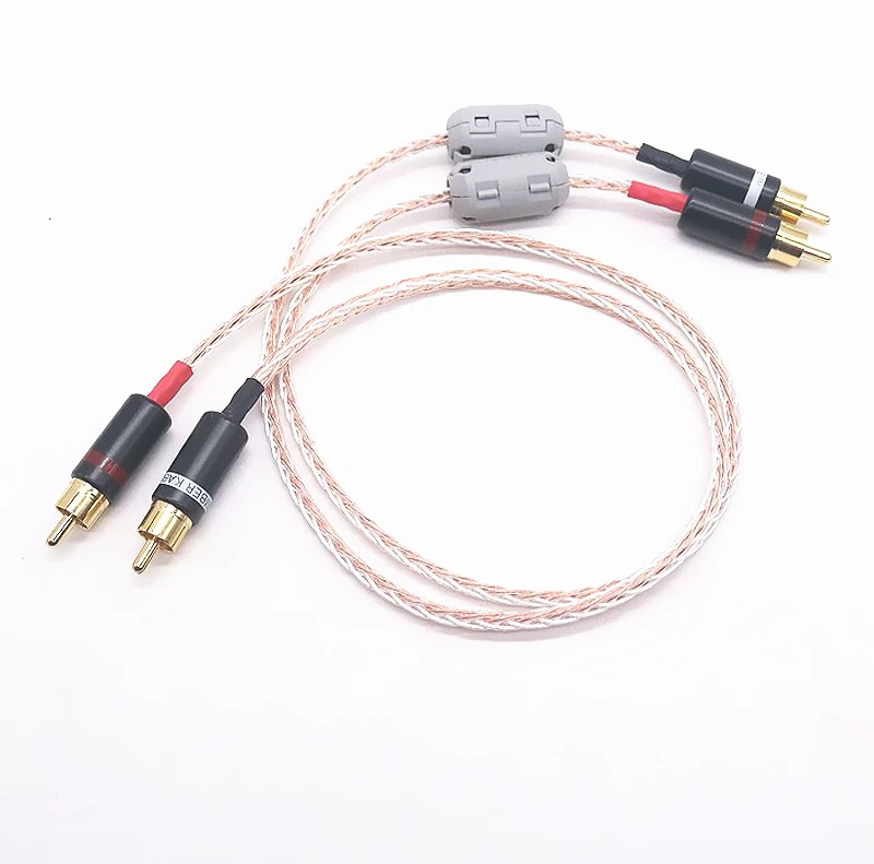 8-core OCC HIFI audio line 2 minutes RCA silver-plated mixed signal rca to cable | Электроника