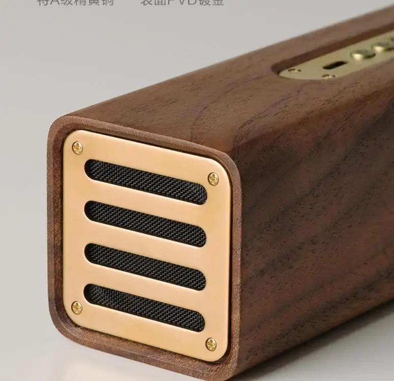 xiaomi медный woodism bluetooth динамик черный орех дерево двухканальный дизайн умный дом орех Дерево двухканальный дизайн