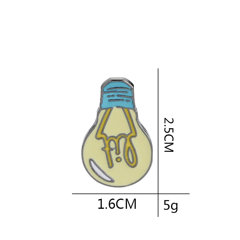 High Quality Cartoon Brooch Cute Creative Light Bulb Badge Pin Good Friend Gift Wholesale Hijab Pins | Украшения и аксессуары