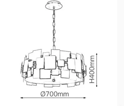 

Personalized living room pendant lamp decoration rotating stainless steel vintage ceiling lamp Dia700mm H400mm