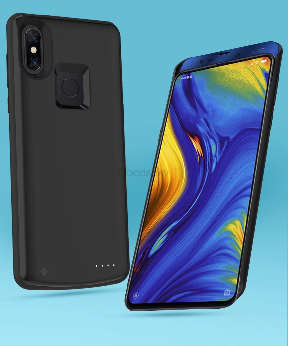 Чехол для зарядного устройства для Xiaomi mi x 3 Silm противоударный внешний Аккумулятор Чехол Мягкий силиконовый чехол для зарядки Funda