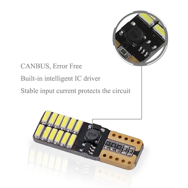 BOAOSI 1x T10 W5W Canbus светодиодсветодиодный автомобильные внутренние парковочные огни